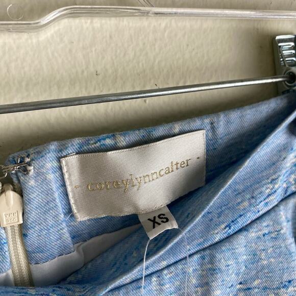 NWT Corey Lynn Calter Wonderland Midi Skirt Size XS Blue Anthropologie Preppy - Picture 12 of 16